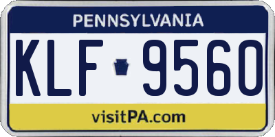 PA license plate KLF9560