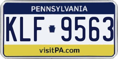 PA license plate KLF9563