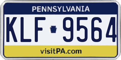 PA license plate KLF9564