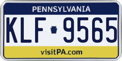 PA license plate KLF9565