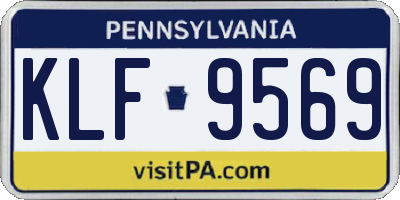 PA license plate KLF9569