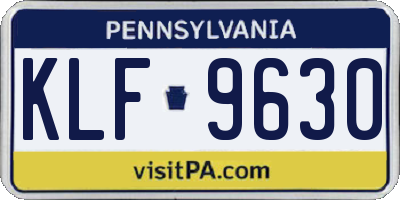 PA license plate KLF9630