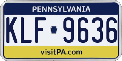 PA license plate KLF9636