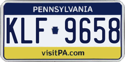 PA license plate KLF9658