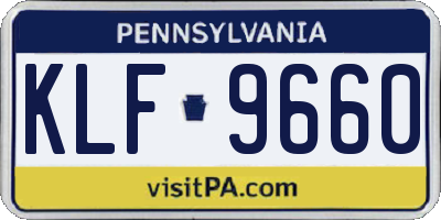 PA license plate KLF9660