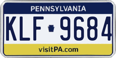 PA license plate KLF9684