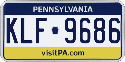 PA license plate KLF9686