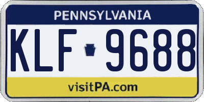 PA license plate KLF9688