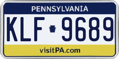 PA license plate KLF9689
