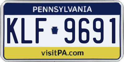 PA license plate KLF9691