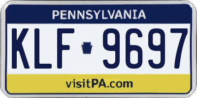 PA license plate KLF9697