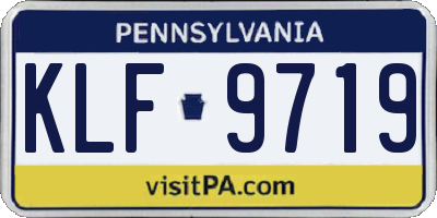 PA license plate KLF9719