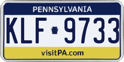 PA license plate KLF9733