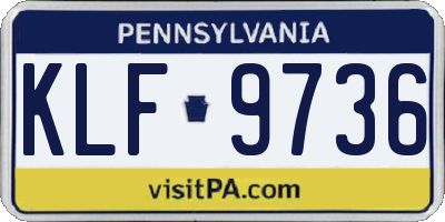 PA license plate KLF9736