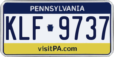 PA license plate KLF9737