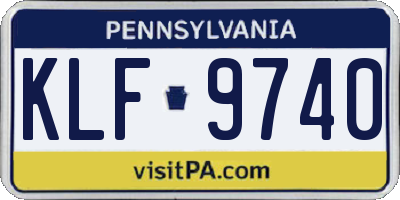 PA license plate KLF9740