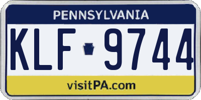 PA license plate KLF9744