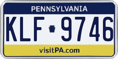 PA license plate KLF9746