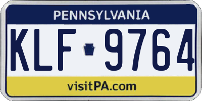 PA license plate KLF9764