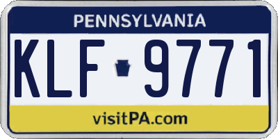 PA license plate KLF9771