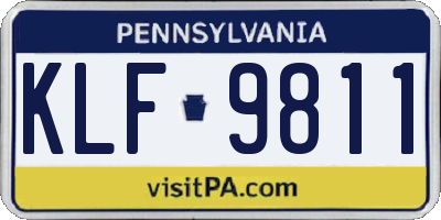 PA license plate KLF9811