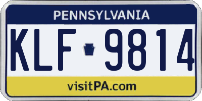 PA license plate KLF9814