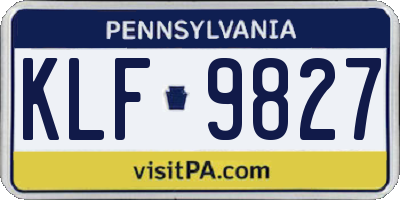 PA license plate KLF9827