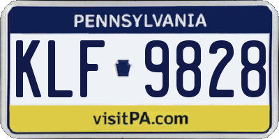 PA license plate KLF9828