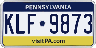 PA license plate KLF9873