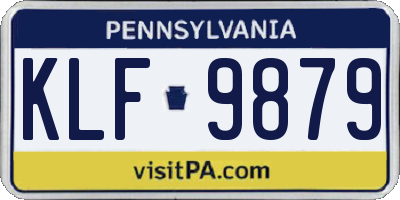 PA license plate KLF9879