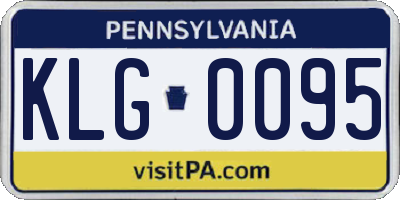 PA license plate KLG0095