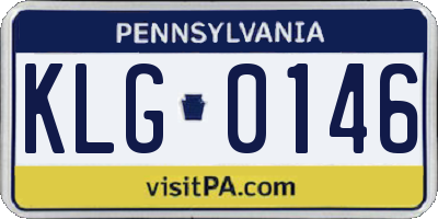 PA license plate KLG0146
