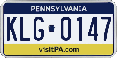 PA license plate KLG0147