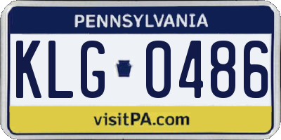 PA license plate KLG0486
