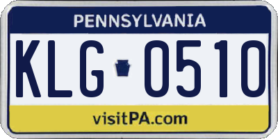 PA license plate KLG0510