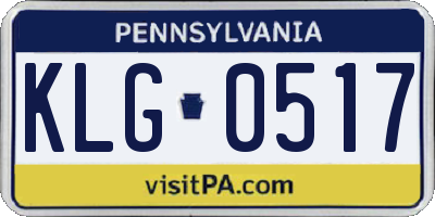 PA license plate KLG0517