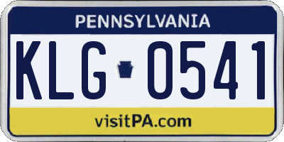PA license plate KLG0541