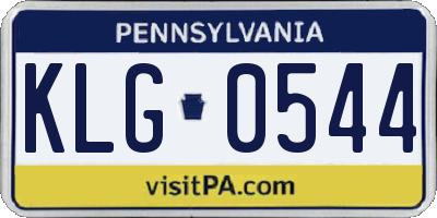 PA license plate KLG0544