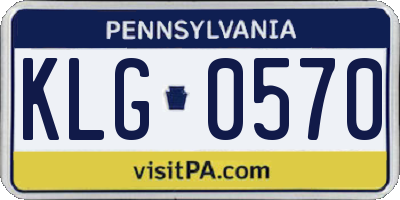 PA license plate KLG0570