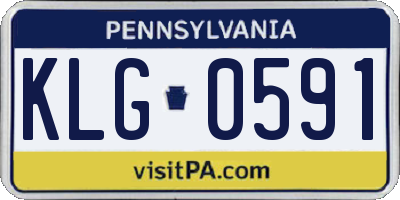 PA license plate KLG0591