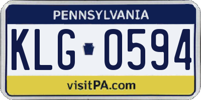 PA license plate KLG0594