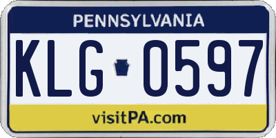 PA license plate KLG0597