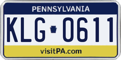 PA license plate KLG0611