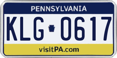 PA license plate KLG0617