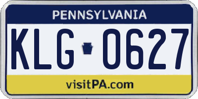 PA license plate KLG0627