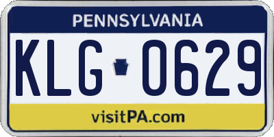 PA license plate KLG0629