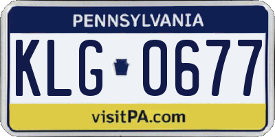 PA license plate KLG0677