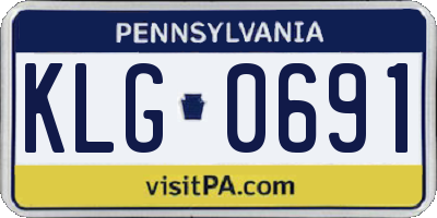 PA license plate KLG0691