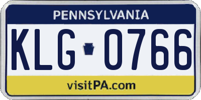 PA license plate KLG0766