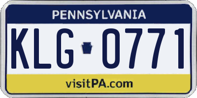 PA license plate KLG0771